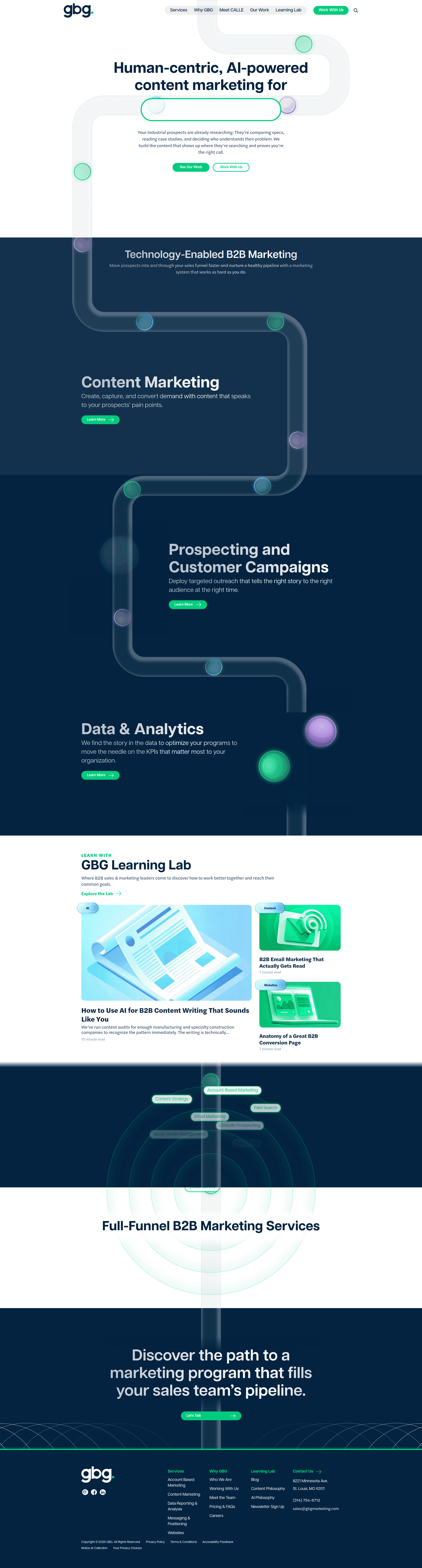 GBG website screenshot