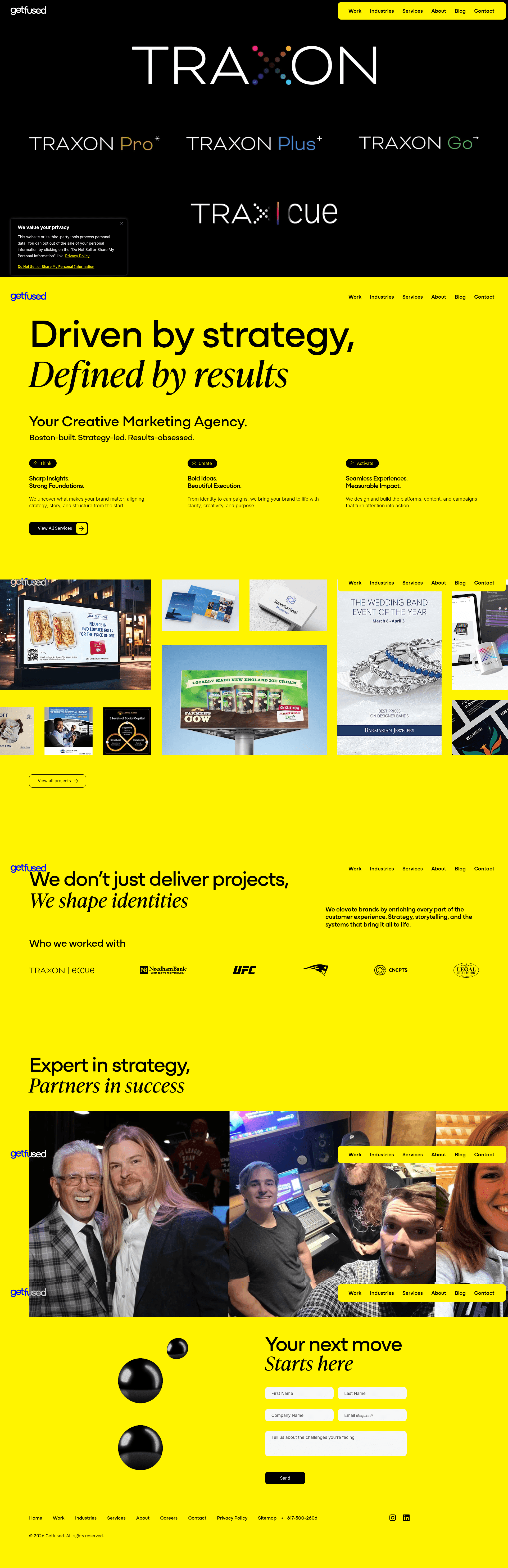 Getfused website screenshot