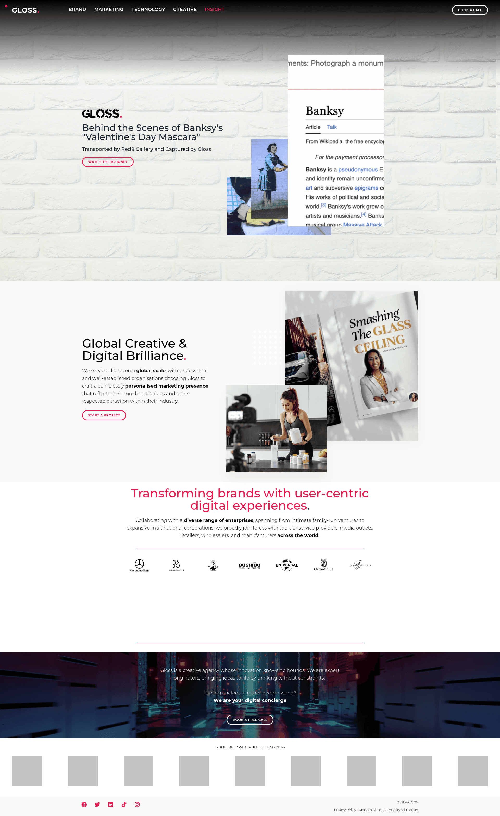 Gloss website screenshot