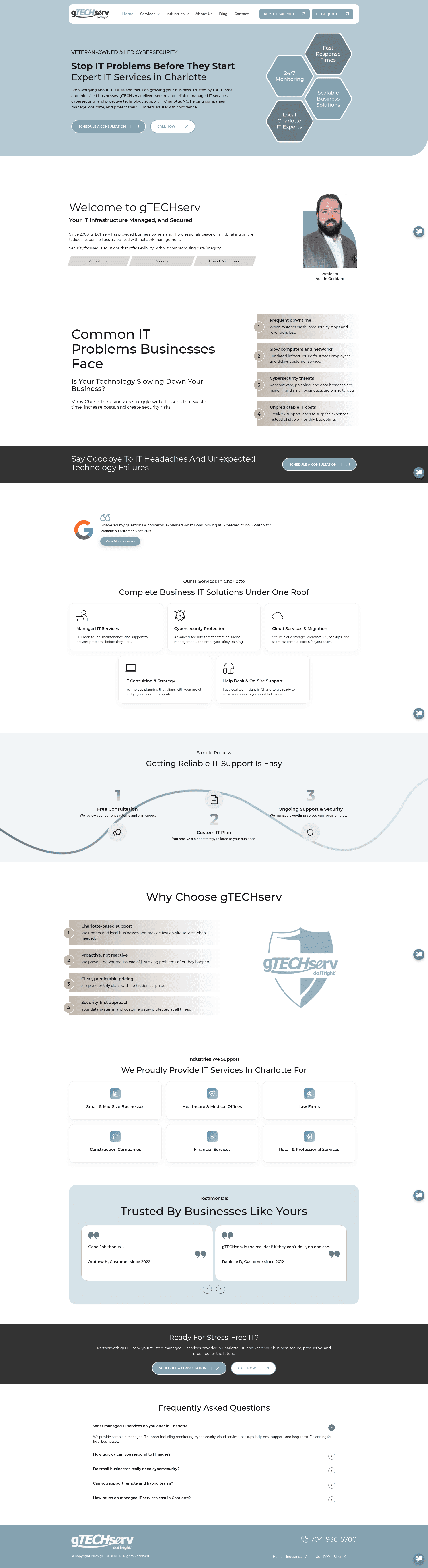 gTECHserv website screenshot