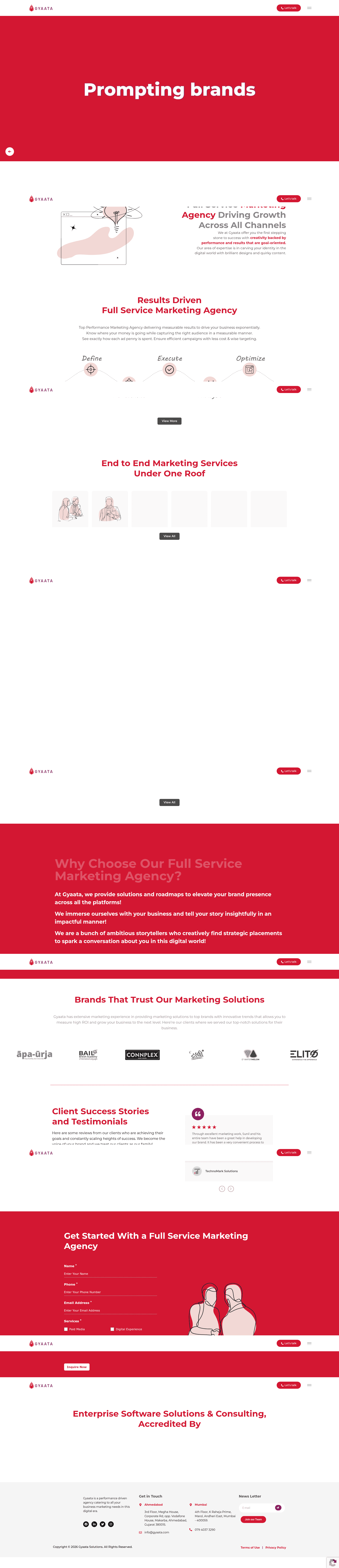 Gyaata solutions website screenshot