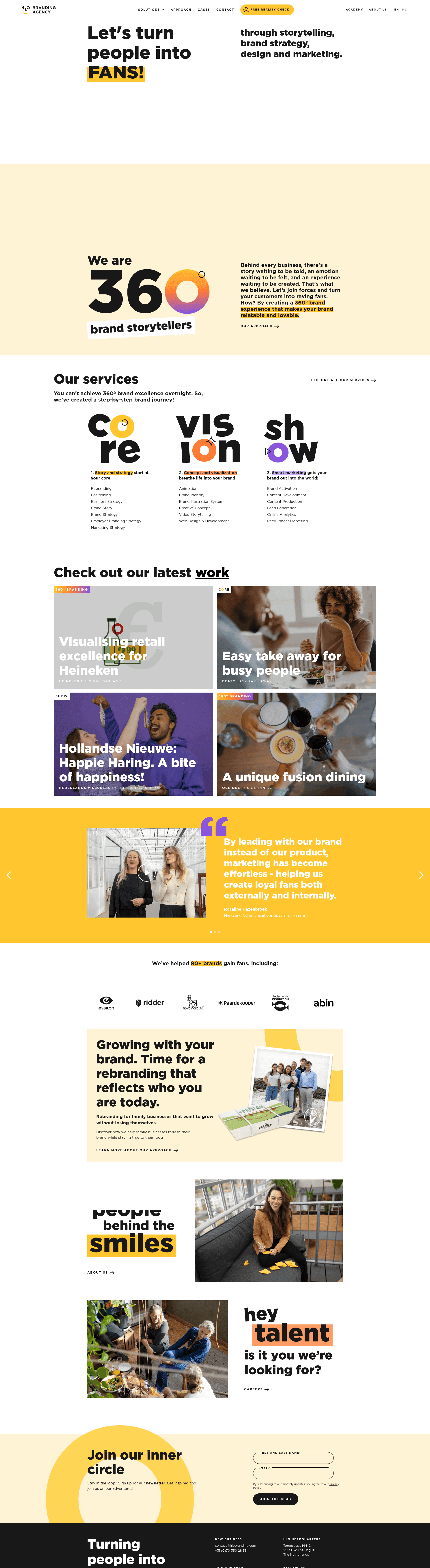 HLO website screenshot