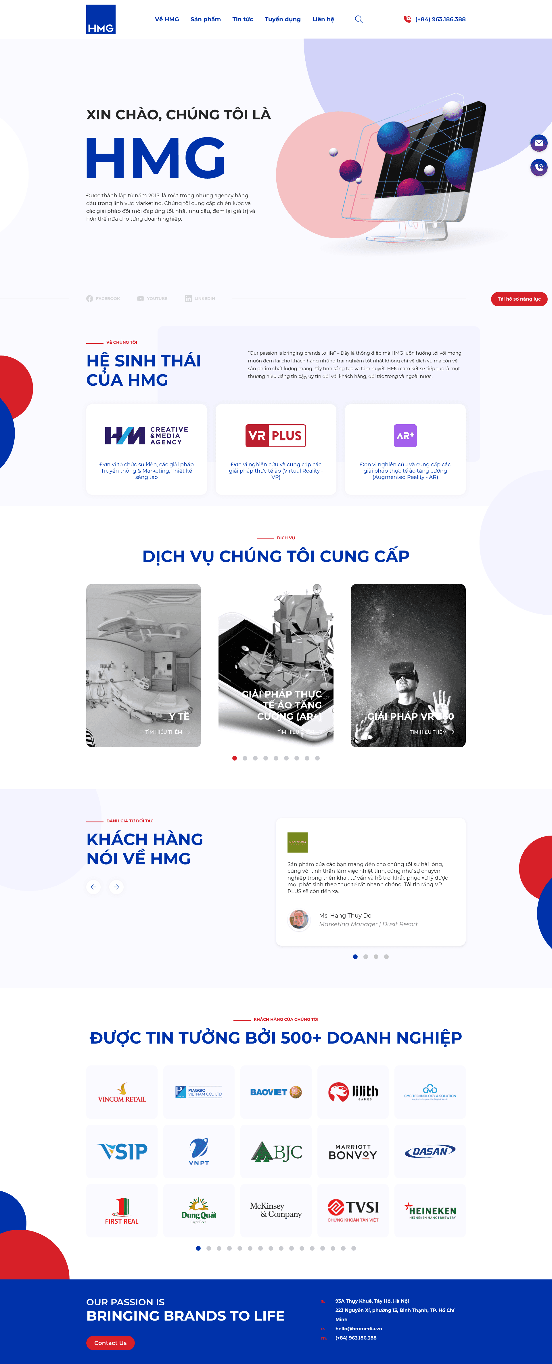 HM Media website screenshot