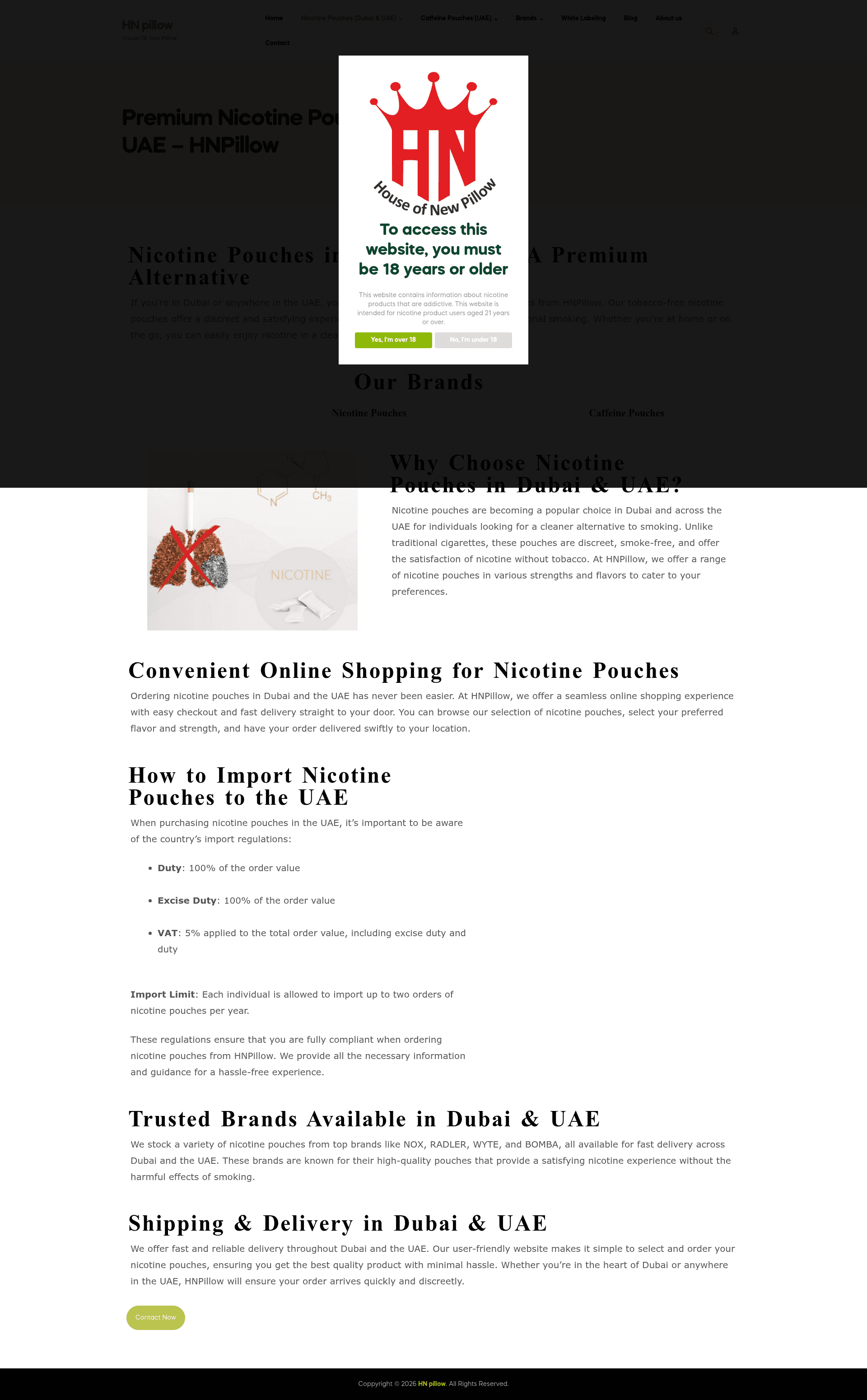 hnpillow website screenshot