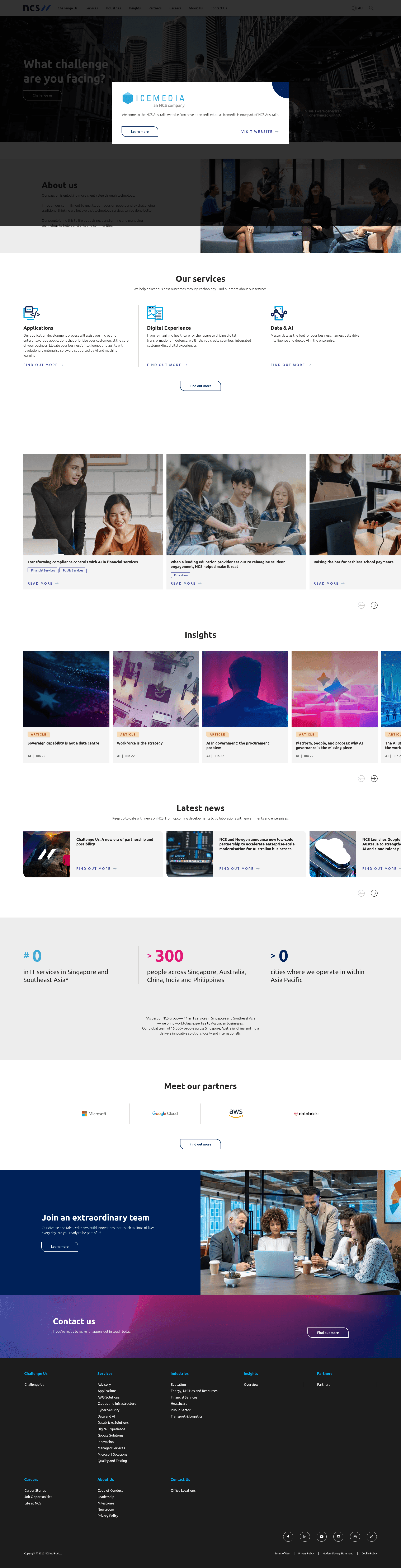 Icemedia website screenshot