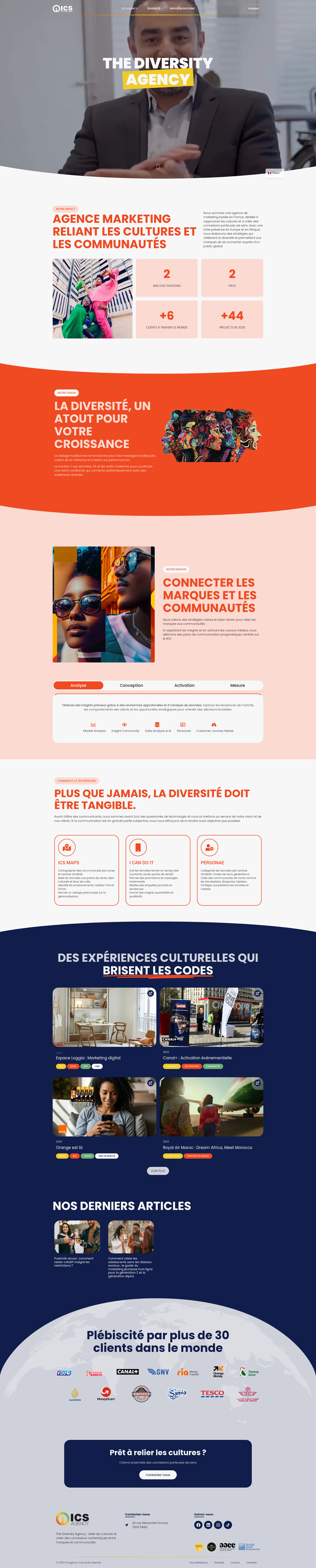ICS Agency website screenshot