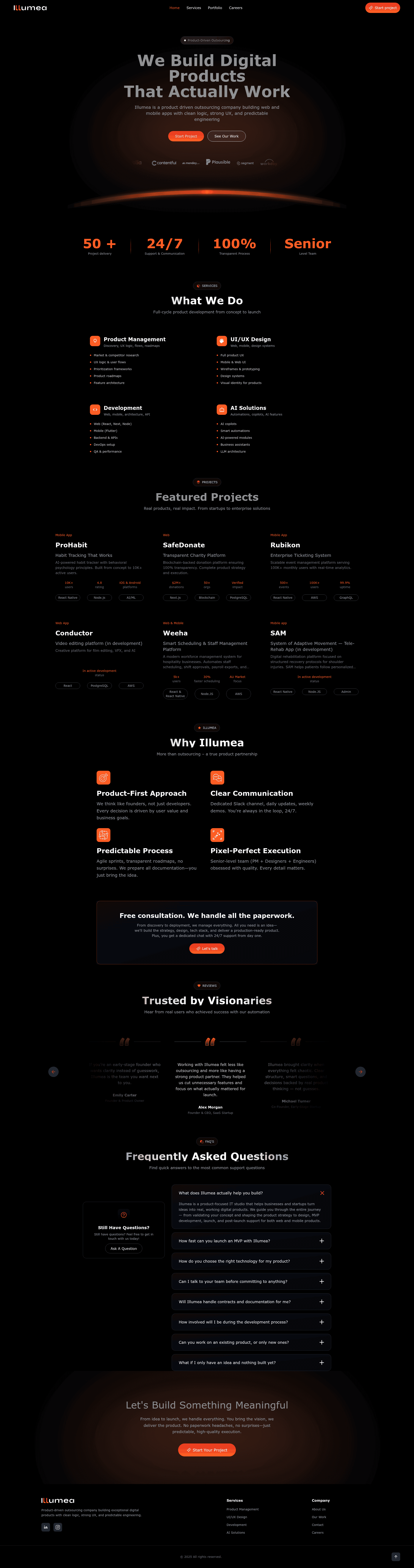 Illumea website screenshot