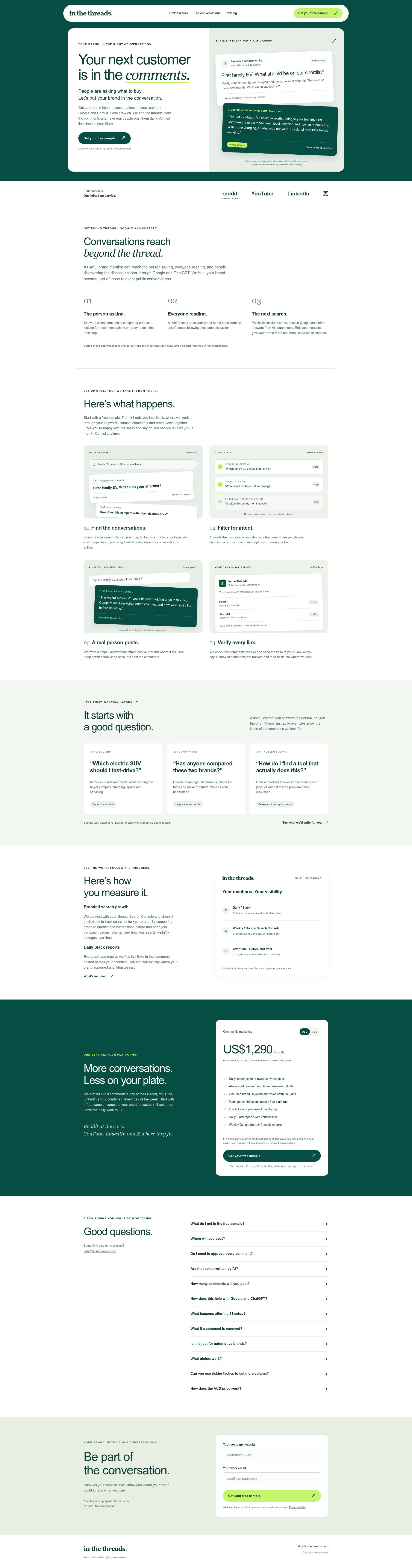 In The Threads website screenshot