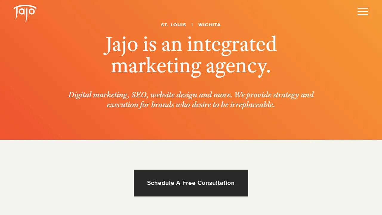 Jajo website screenshot