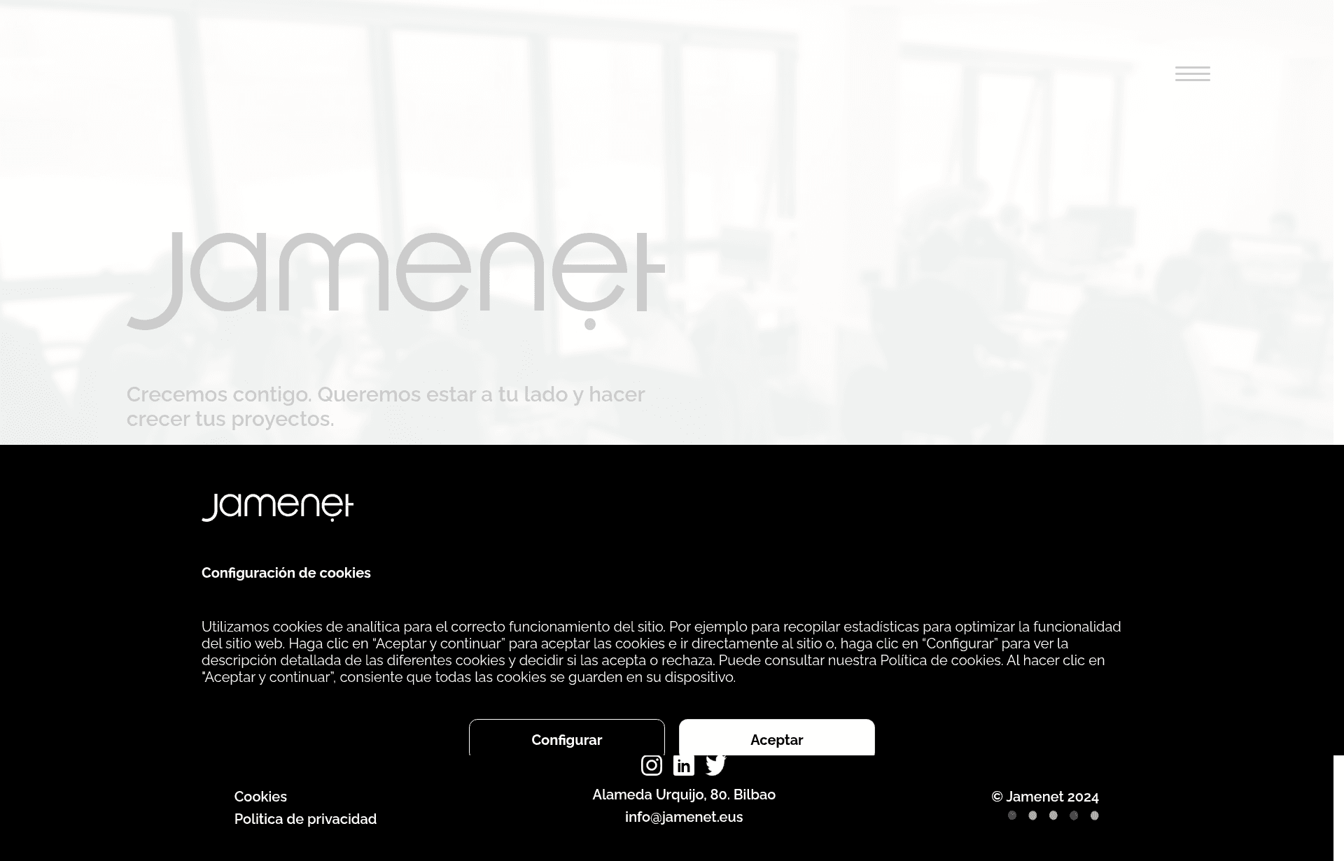 Jamenet website screenshot