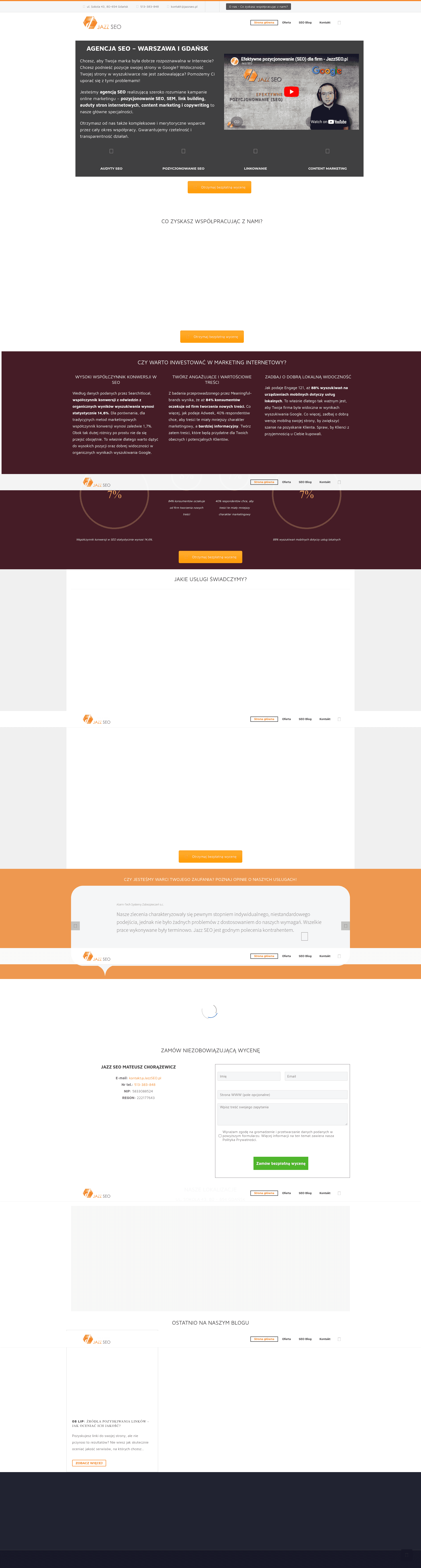 Jazz SEO website screenshot