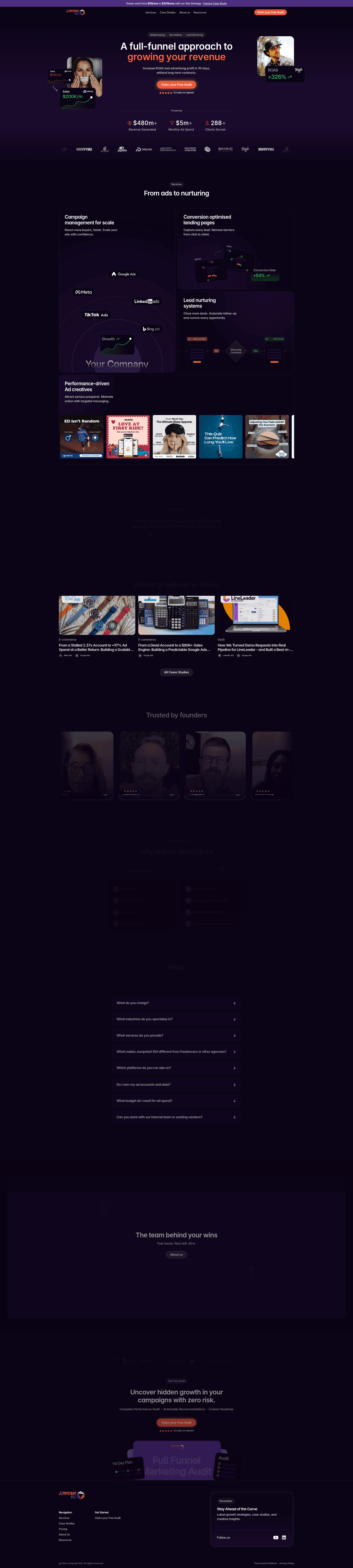 Jumpstart ROI website screenshot