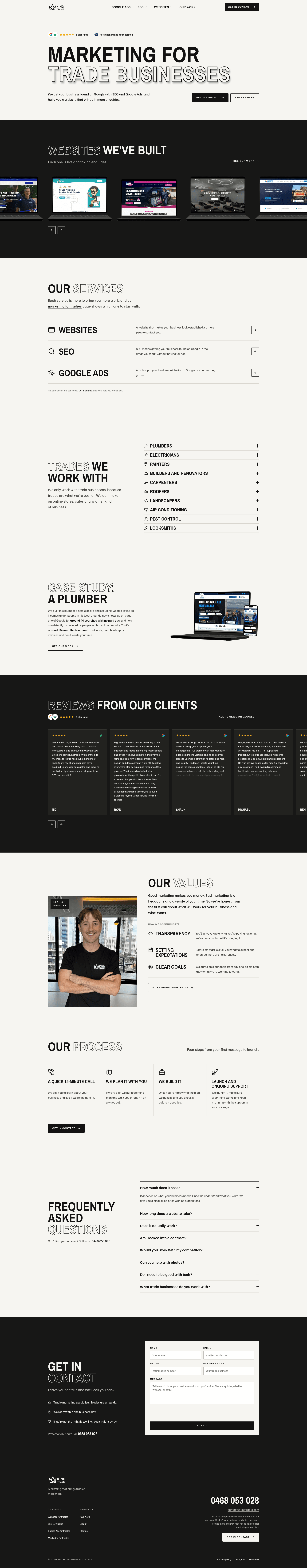 Kingtradie website screenshot