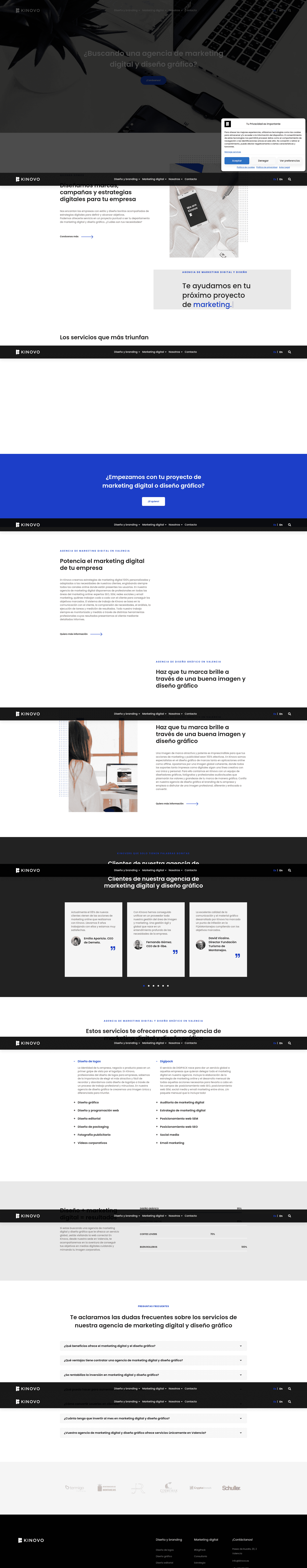 Kinovo website screenshot