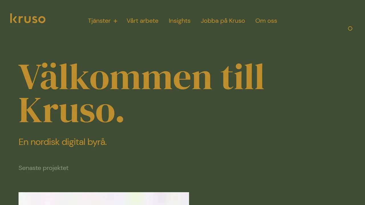Kruso website screenshot