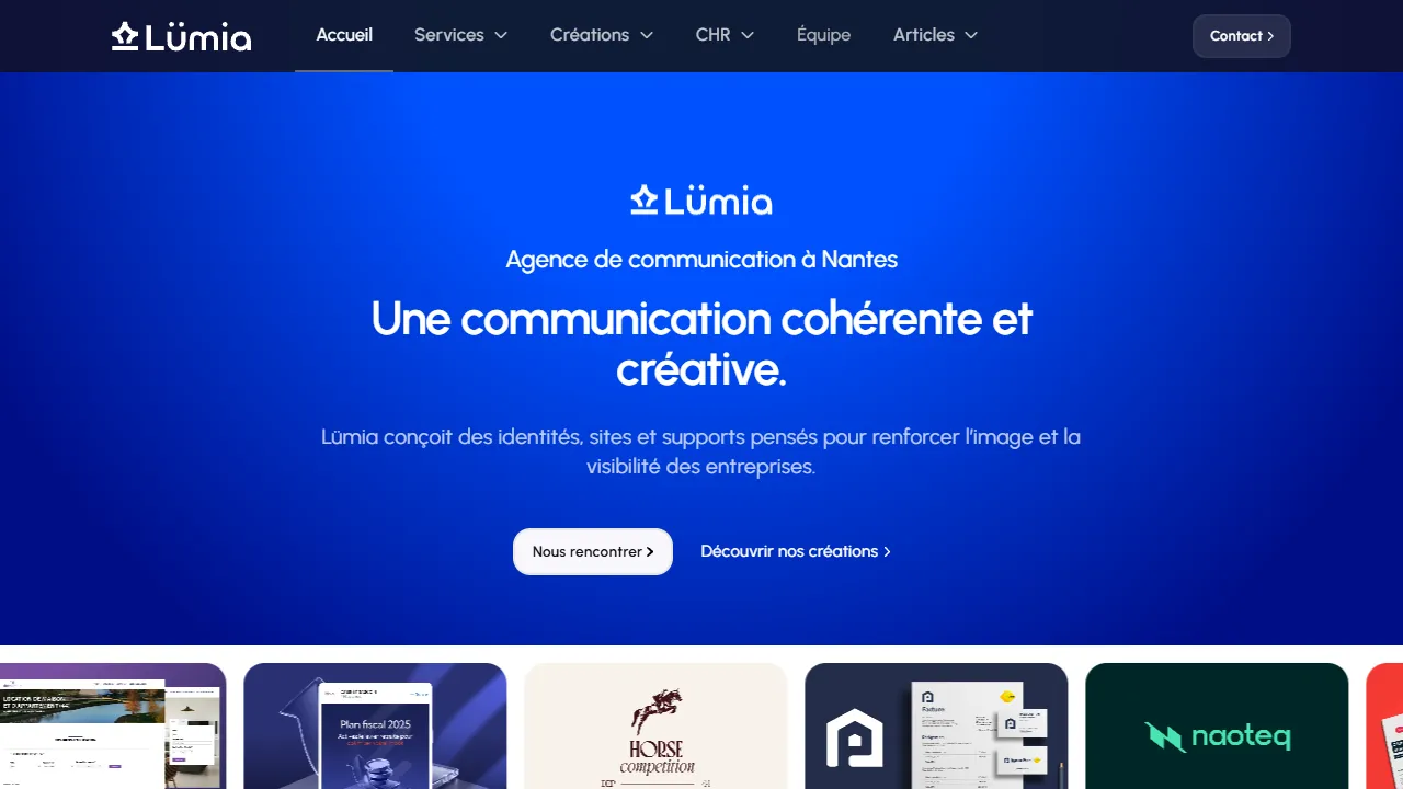 Lümia website screenshot