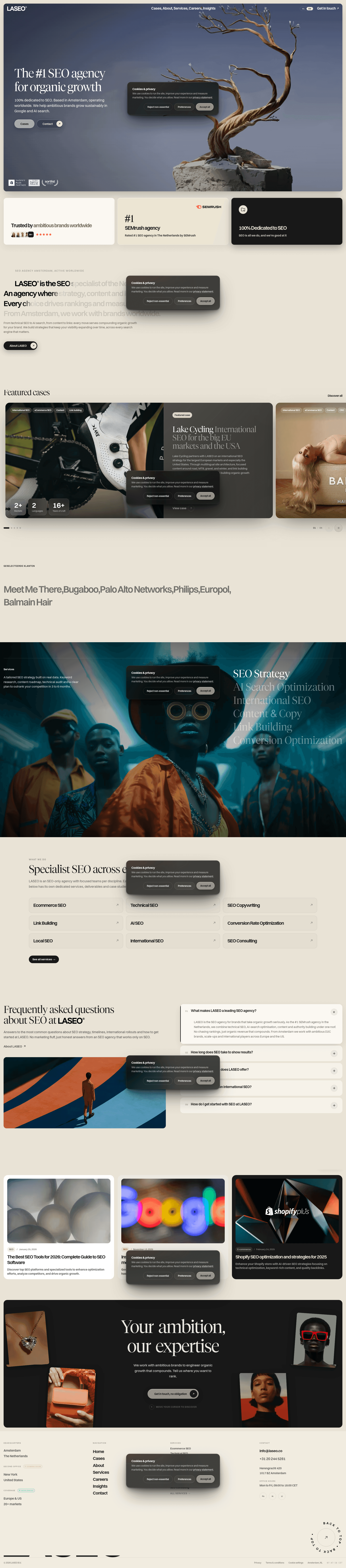 Laseo website screenshot