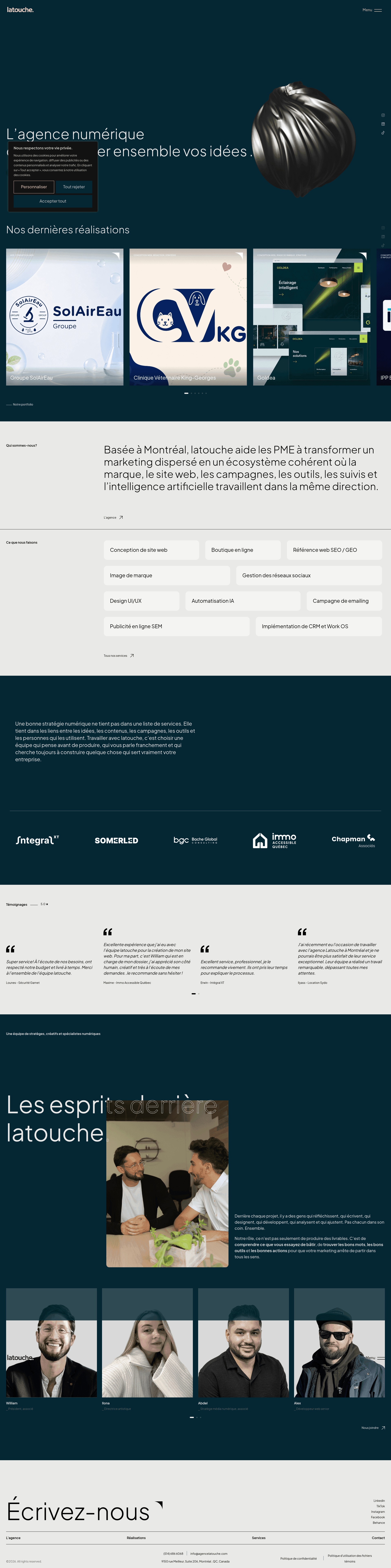 latouche website screenshot