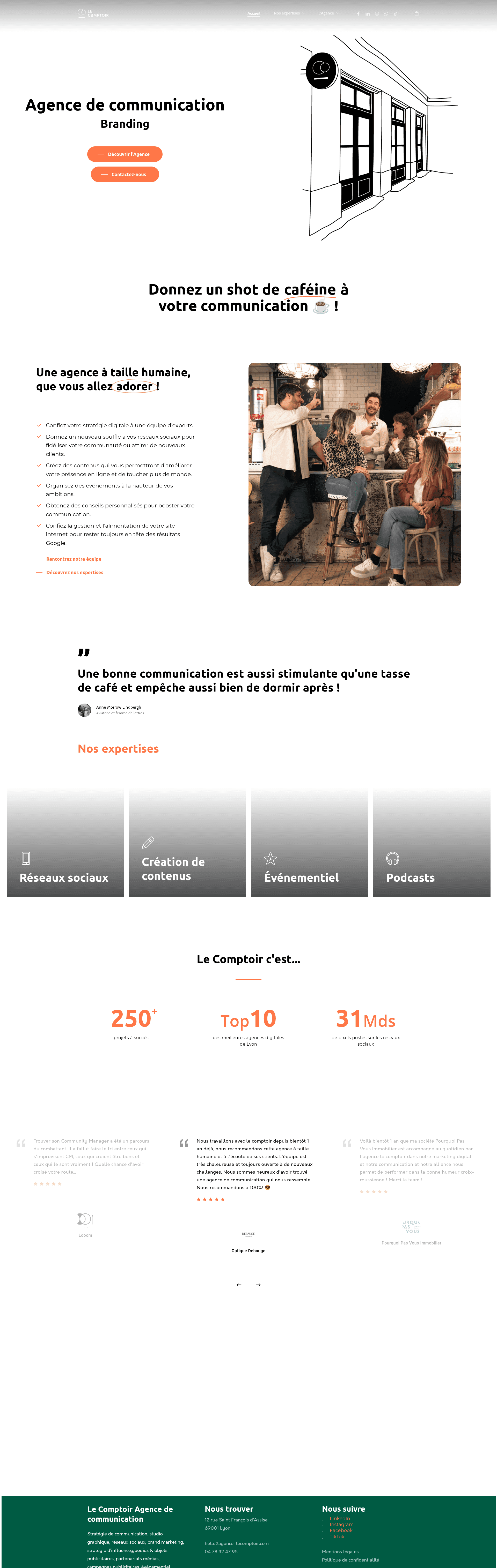 Le Comptoir website screenshot