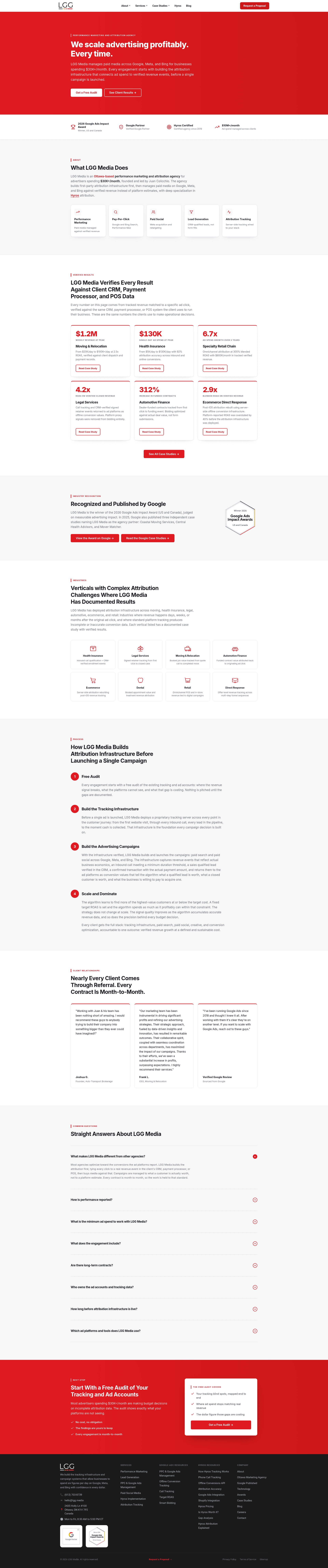 LGG Media website screenshot