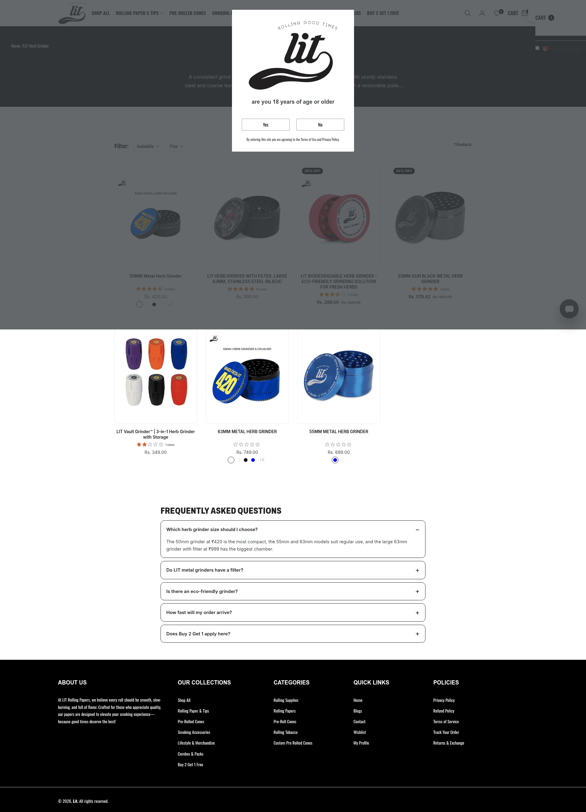 litaf rolling website screenshot
