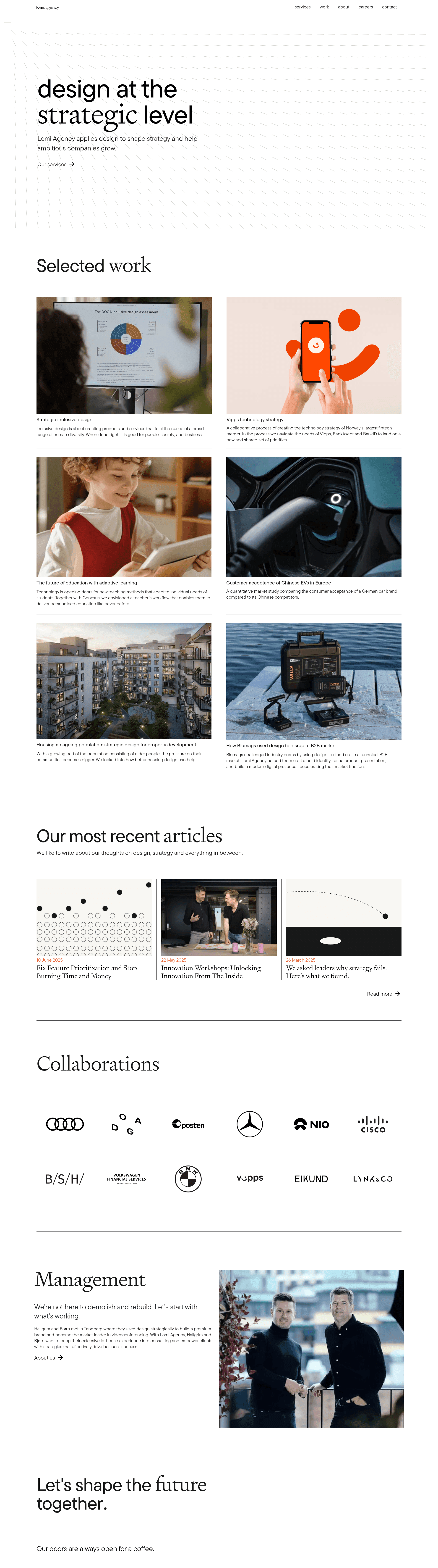 Lomi Agency website screenshot