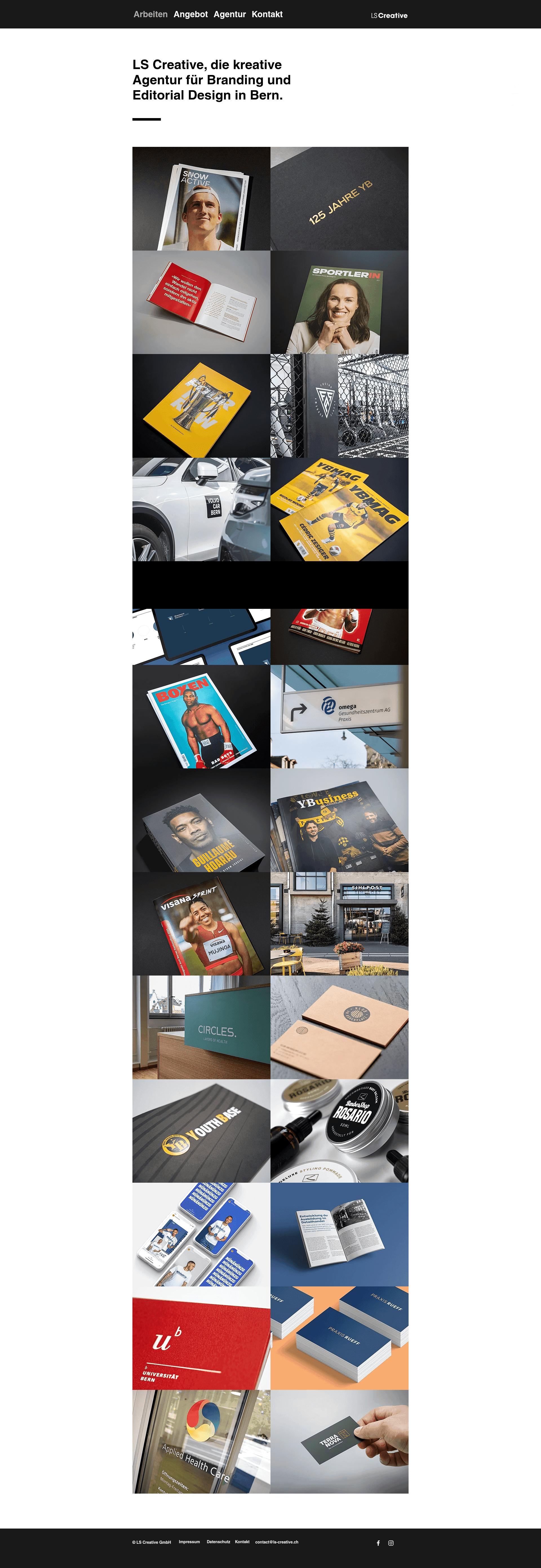 LS Creative website screenshot