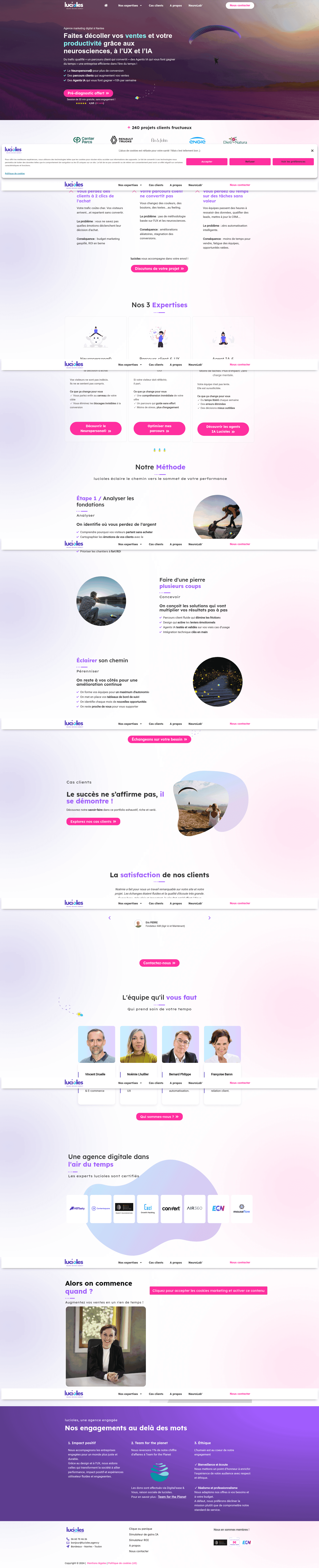 lucioles website screenshot