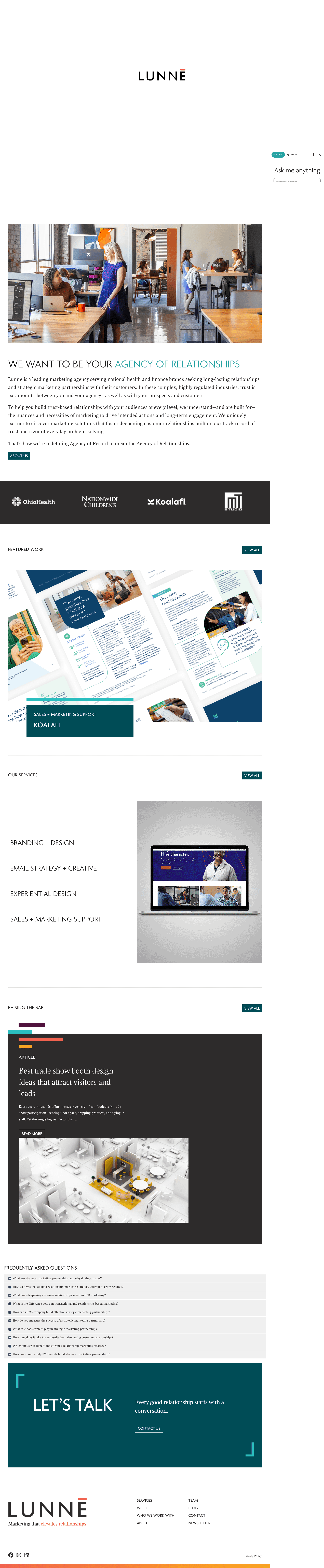 Lunnē website screenshot