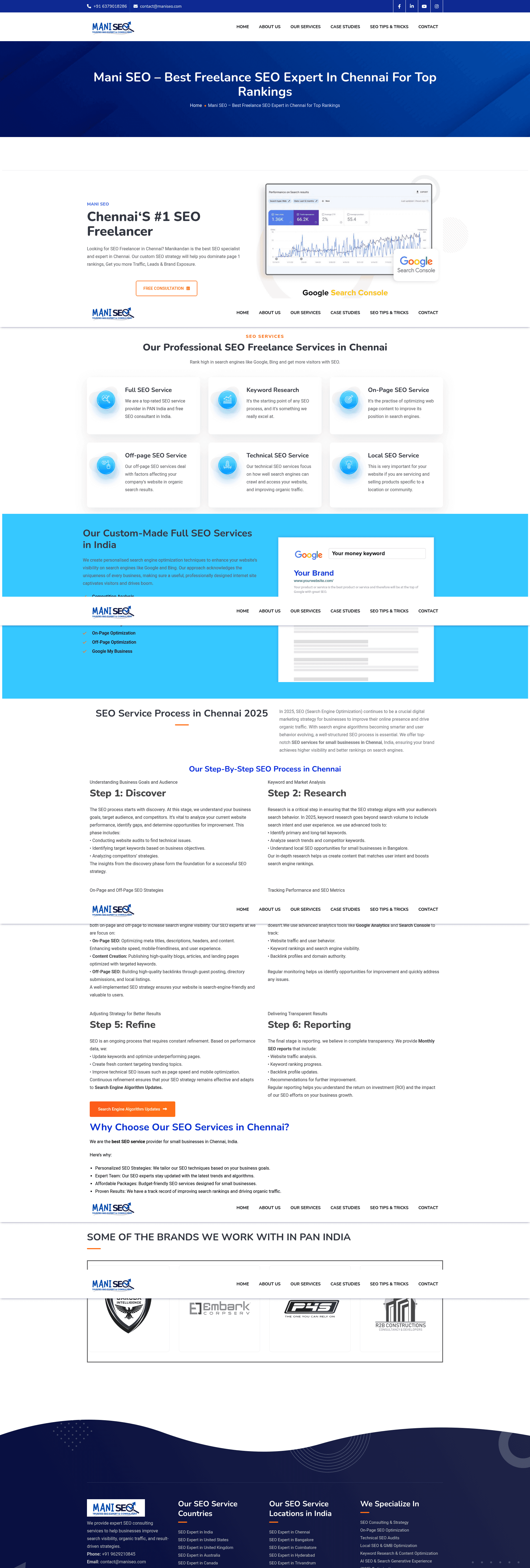 Mani SEO website screenshot