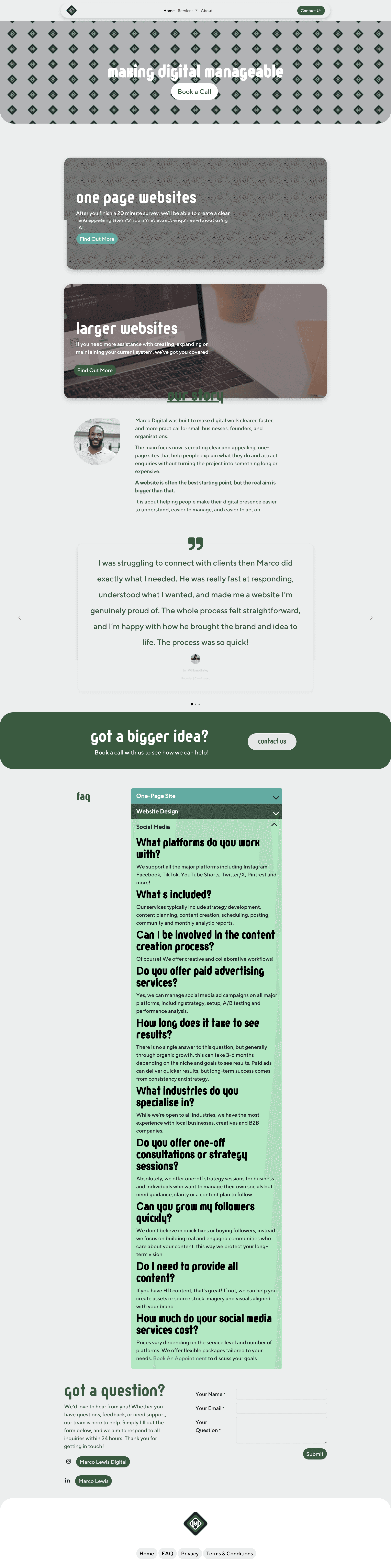Marco Digital website screenshot