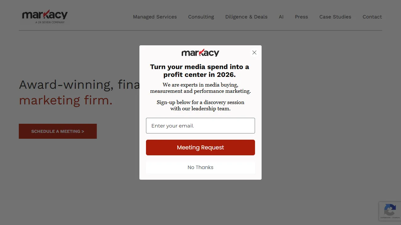Markacy website screenshot