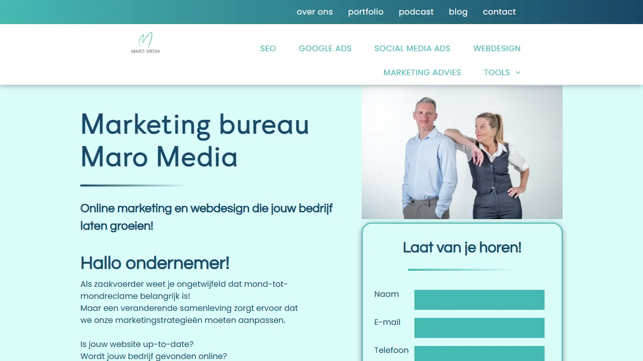 Maro Media website screenshot