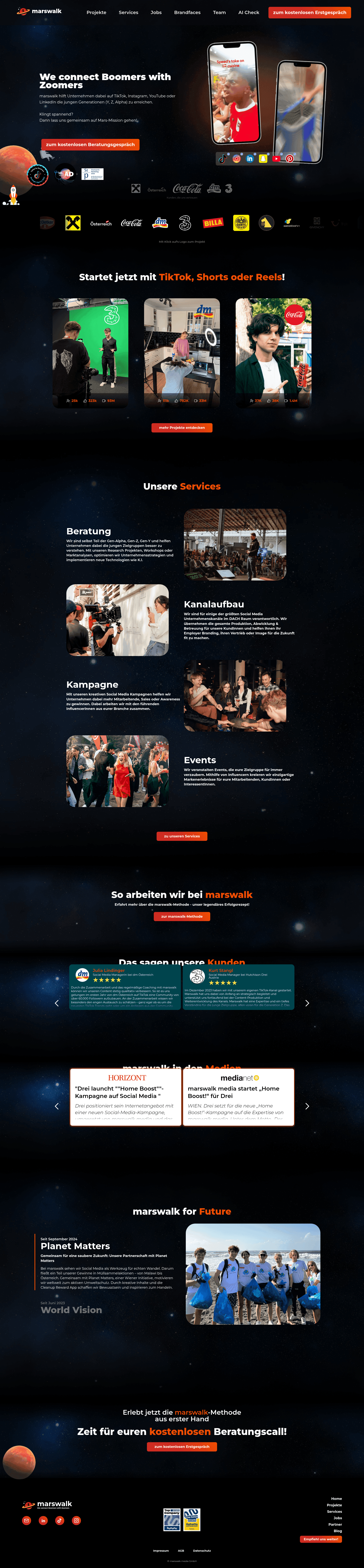 marswalk website screenshot