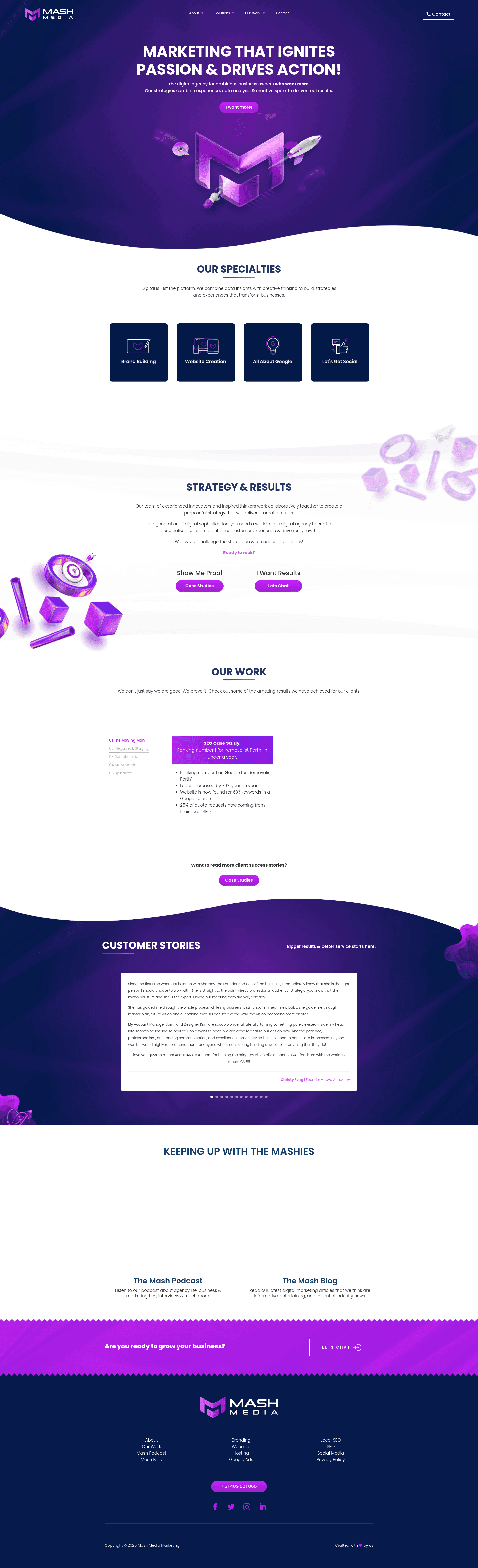 Mash Media website screenshot