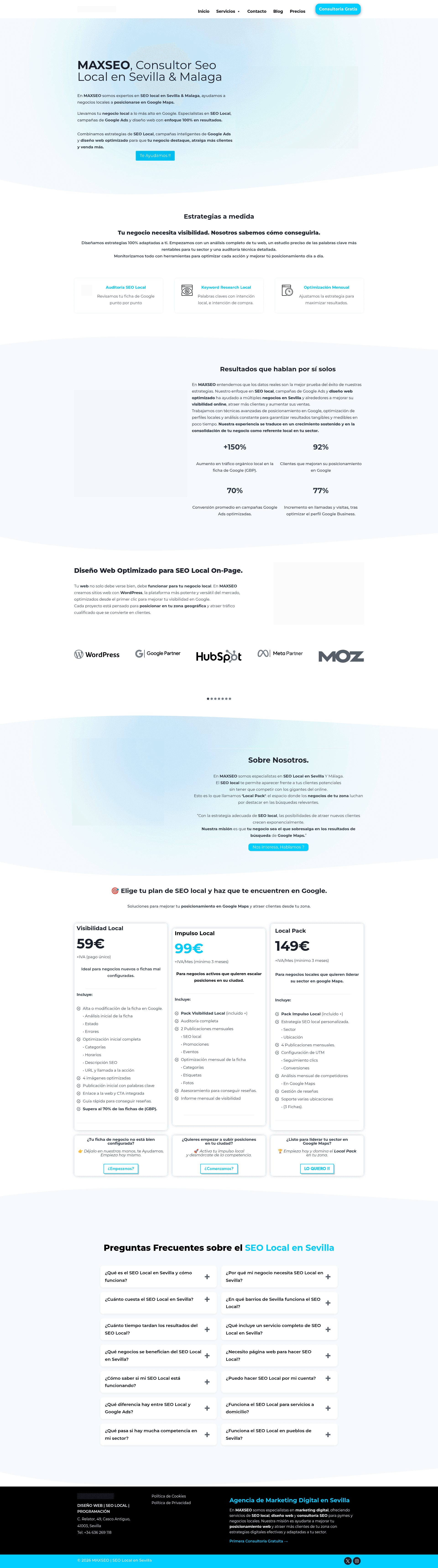 Maxseo website screenshot