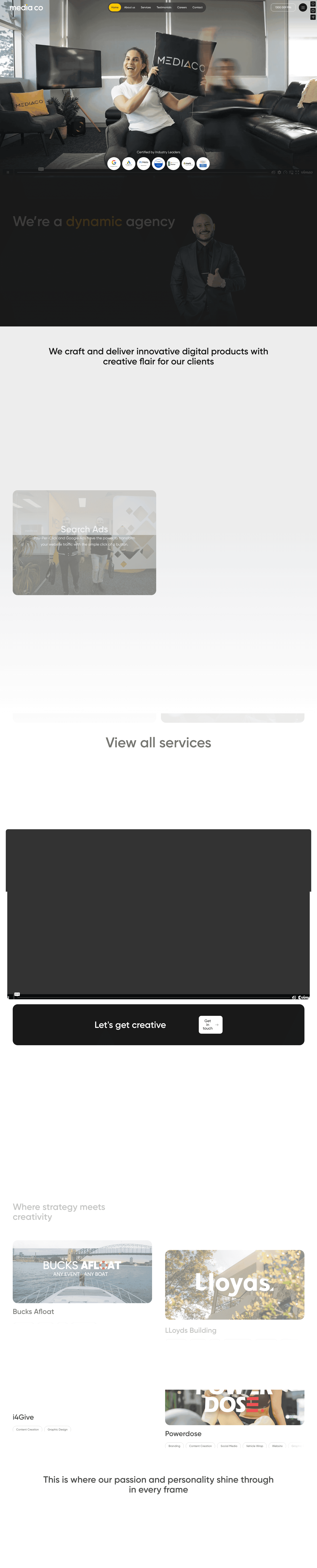 Media website screenshot