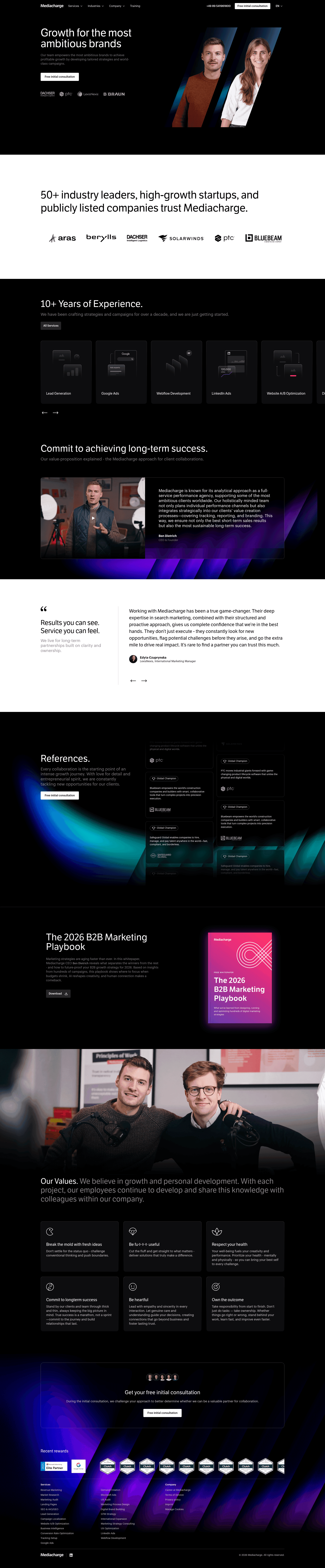 Mediacharge website screenshot