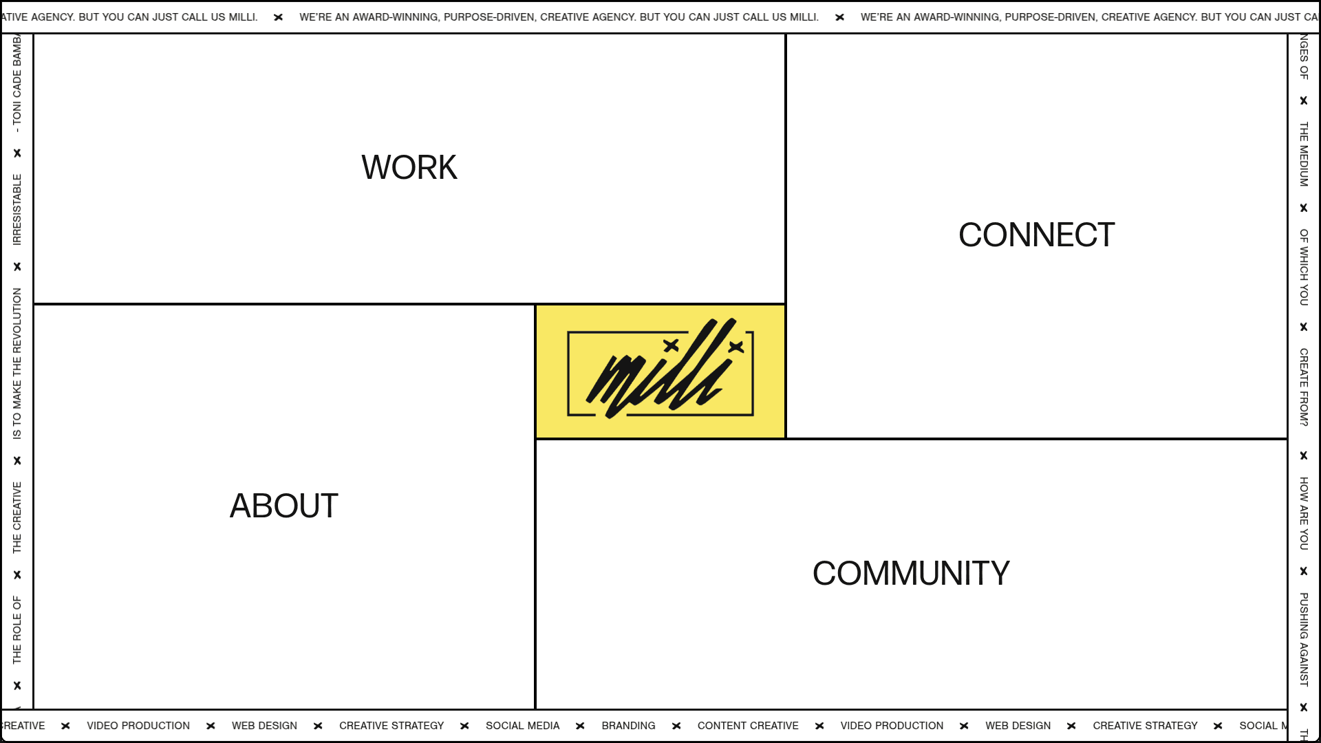 Milli website screenshot