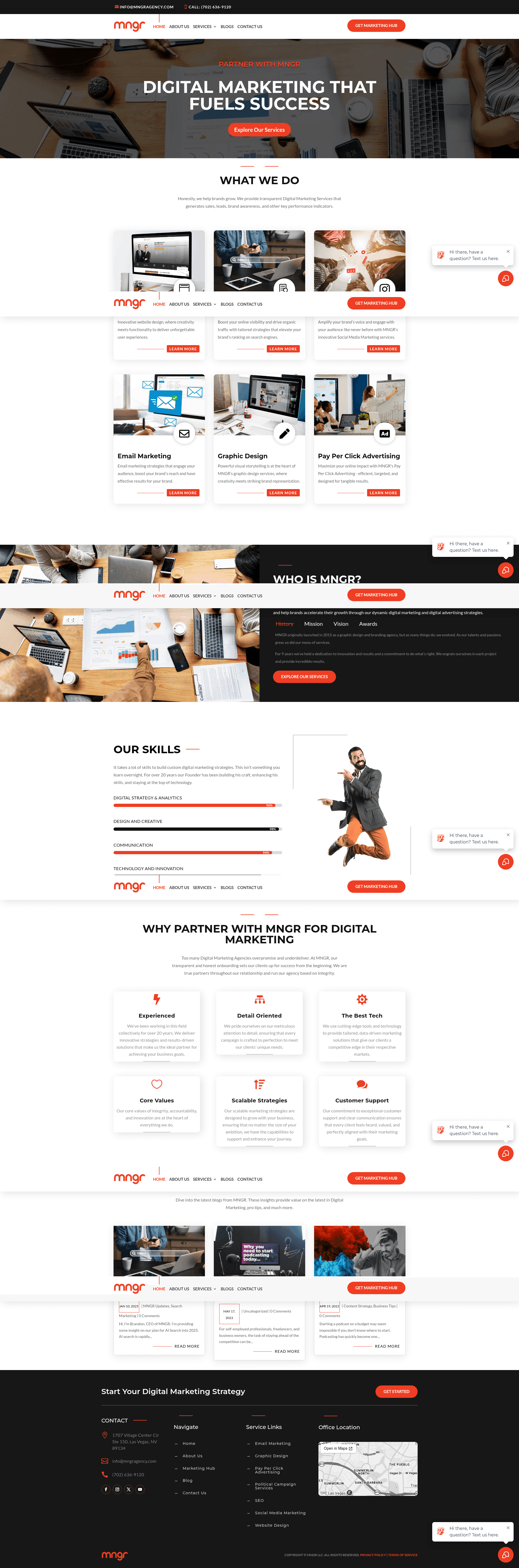 Mngr website screenshot