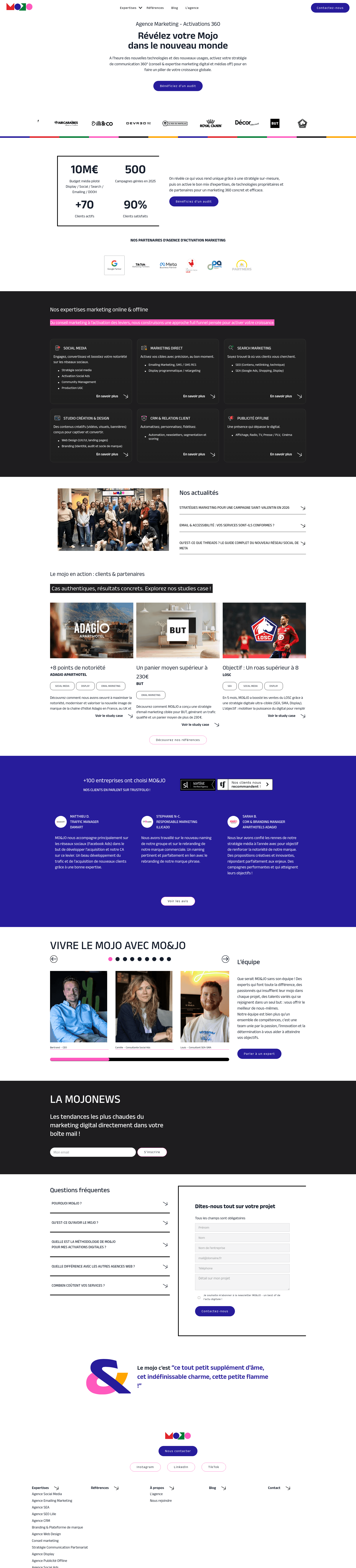 Mo&jo website screenshot