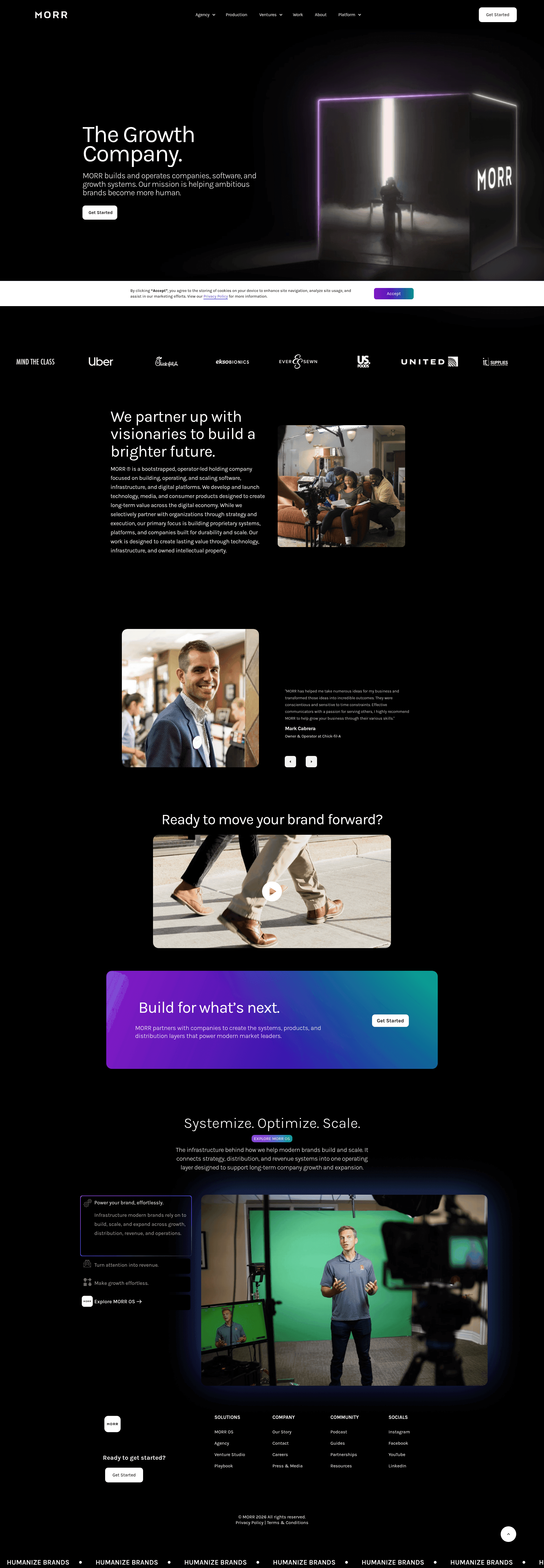 Morr website screenshot