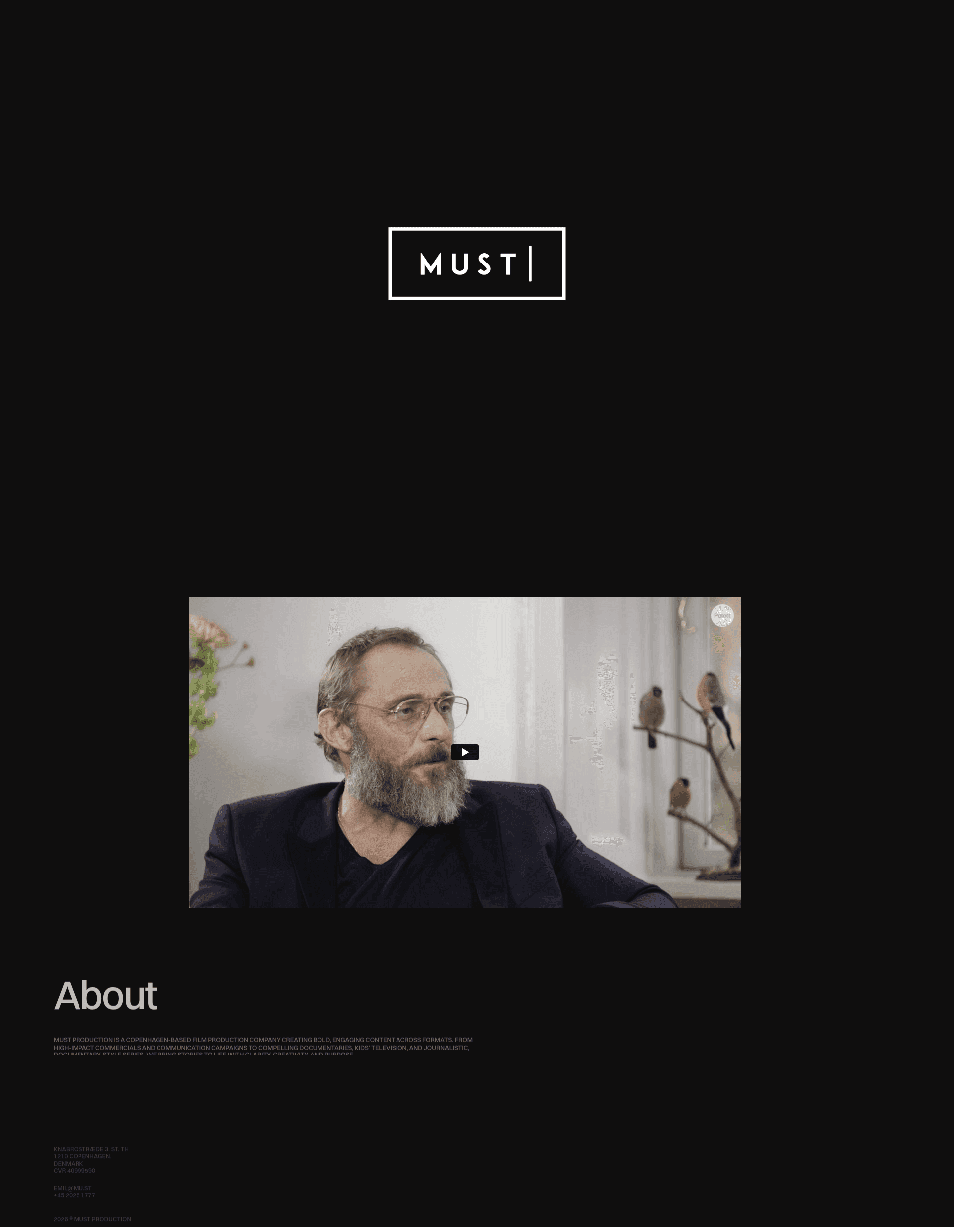 Must website screenshot