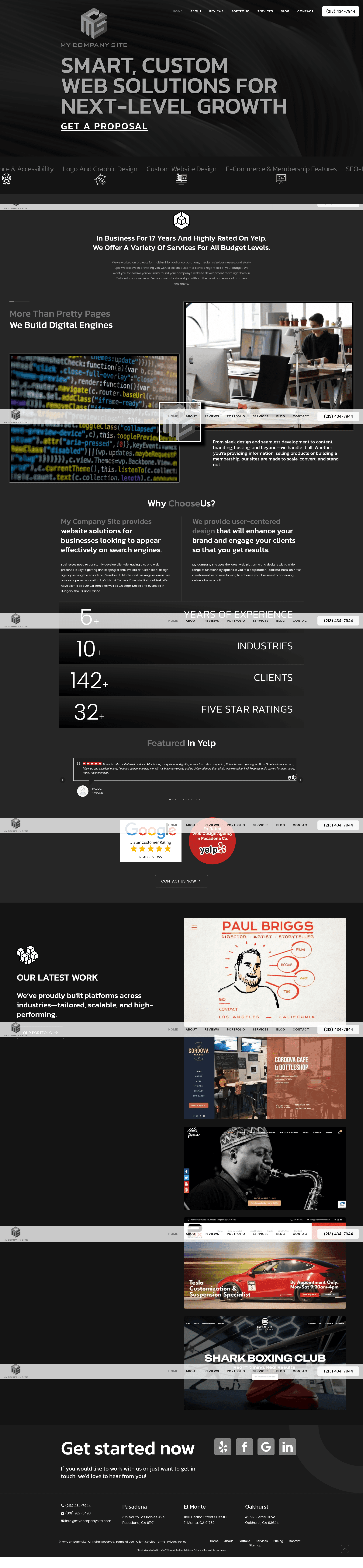 My Company Site website screenshot