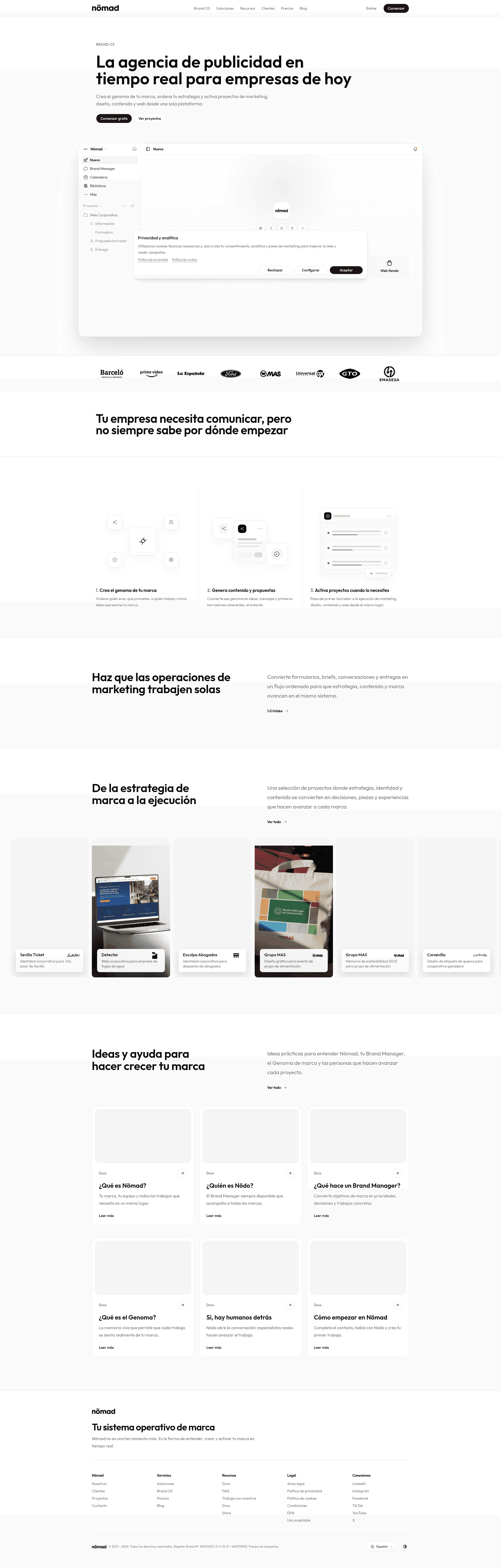 Nömad website screenshot