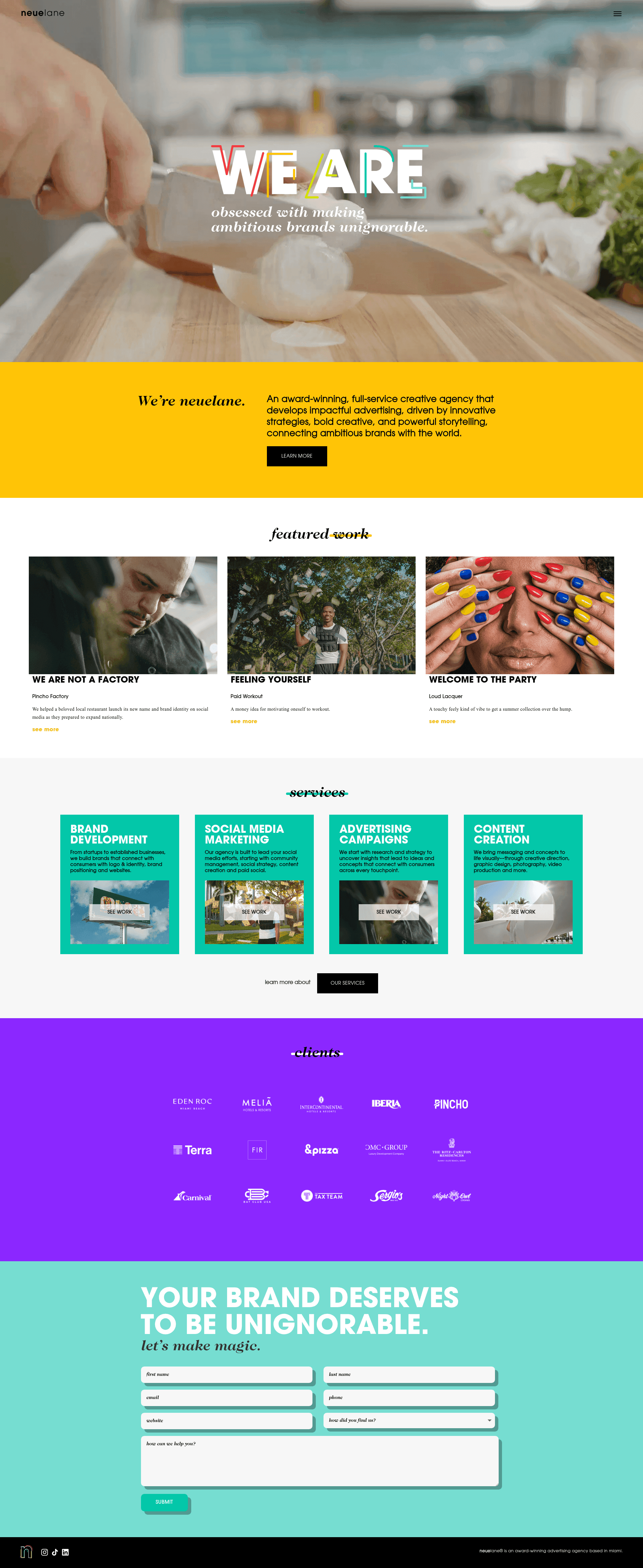 neuelane website screenshot