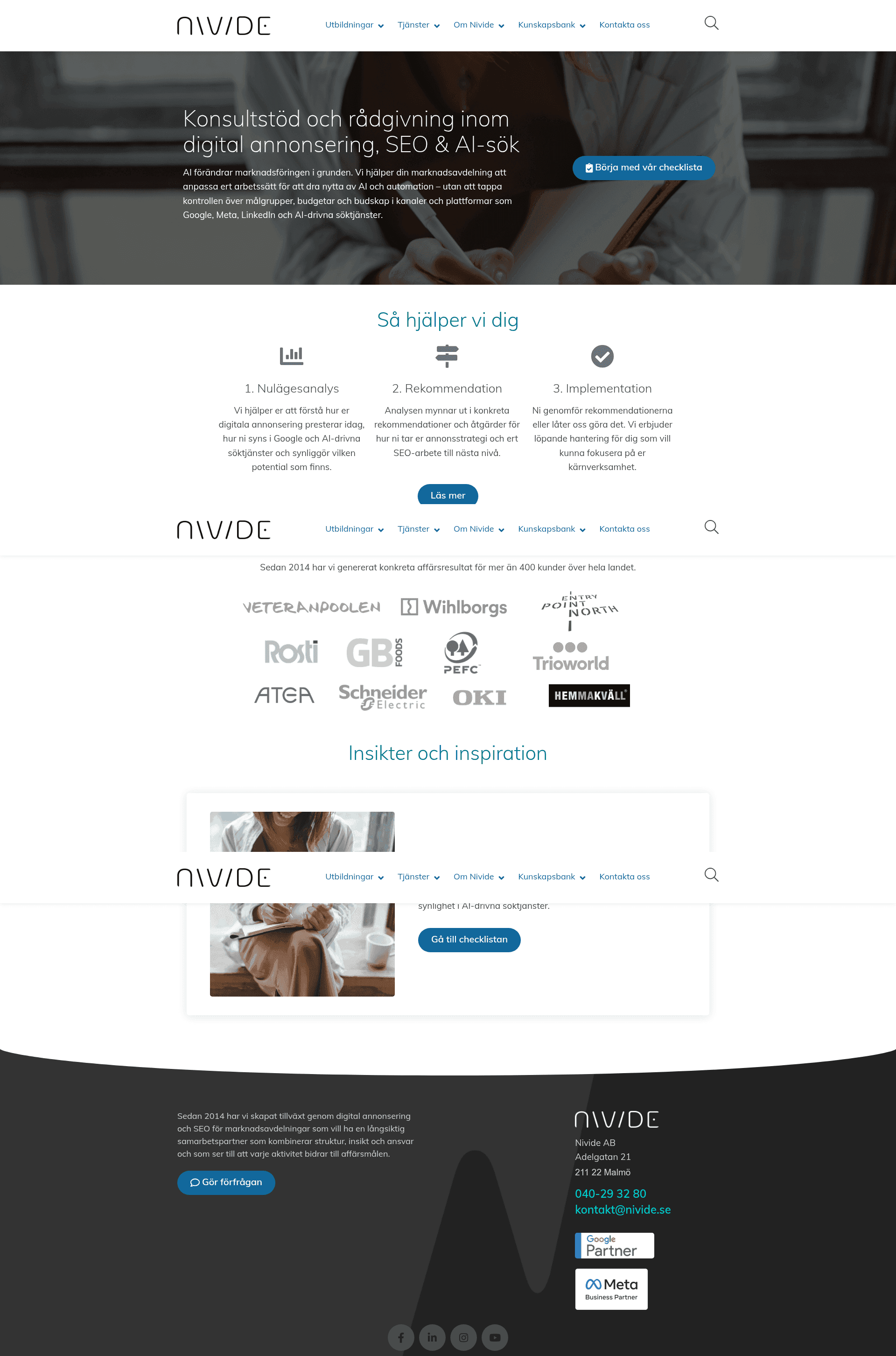 Nivide website screenshot