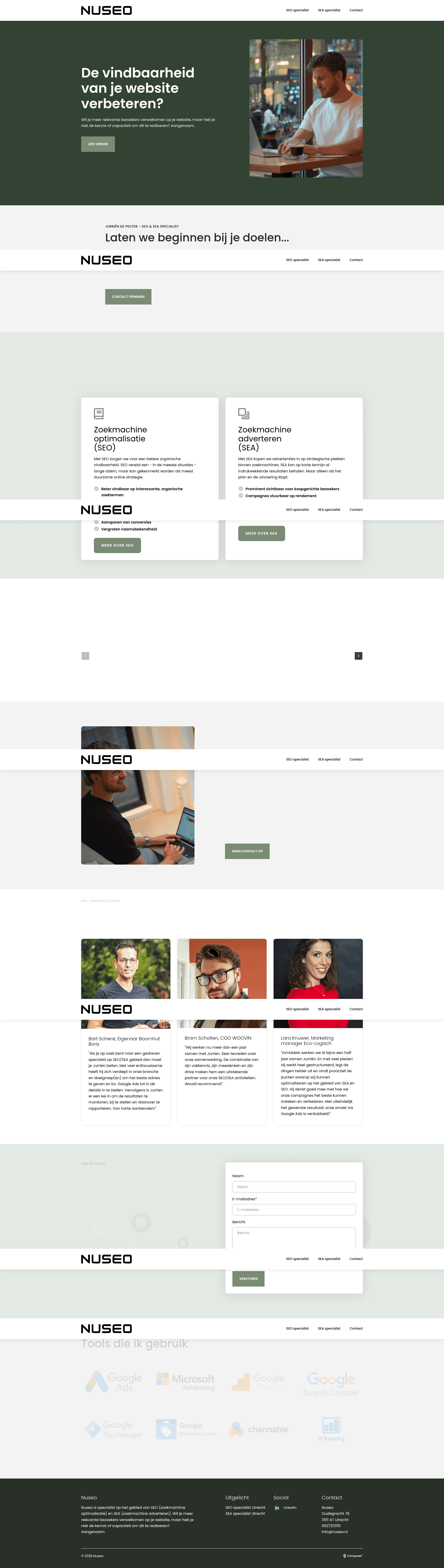 Nuseo website screenshot