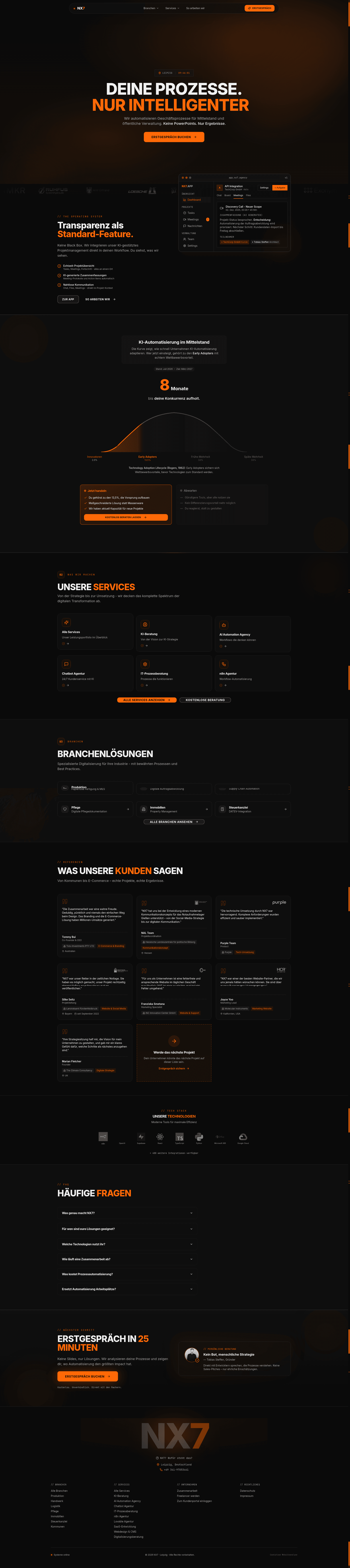 NX7 website screenshot
