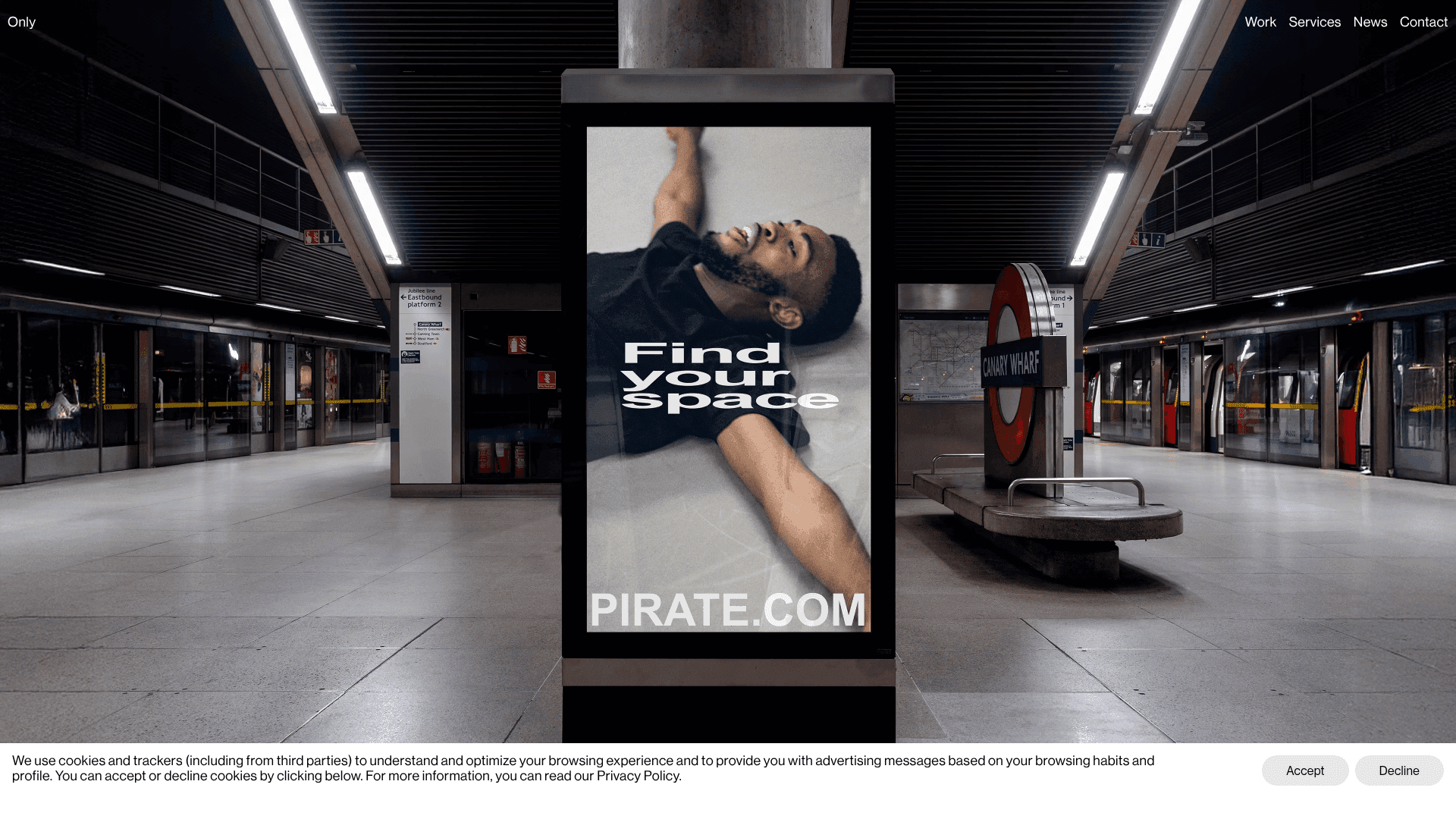 Only website screenshot